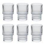 SECRET DE GOURMET Lot de 6 Gobelets Bas  Emili'eau  19cl Transparent