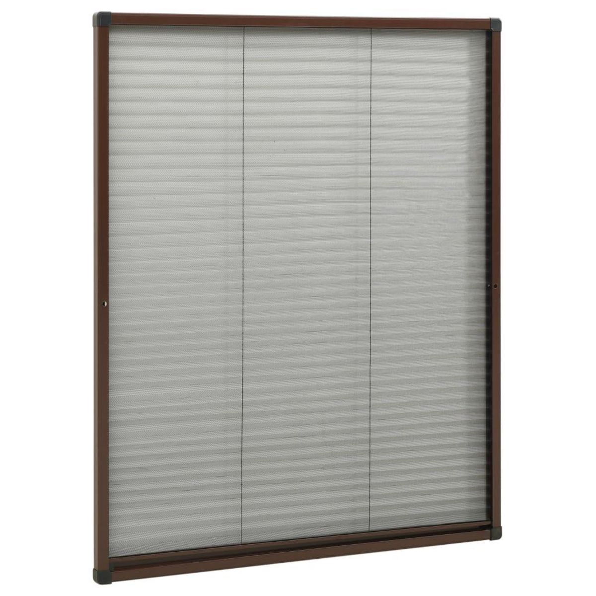 VIDAXL Moustiquaire plissee pour fenetre Aluminium Marron 60x80 cm