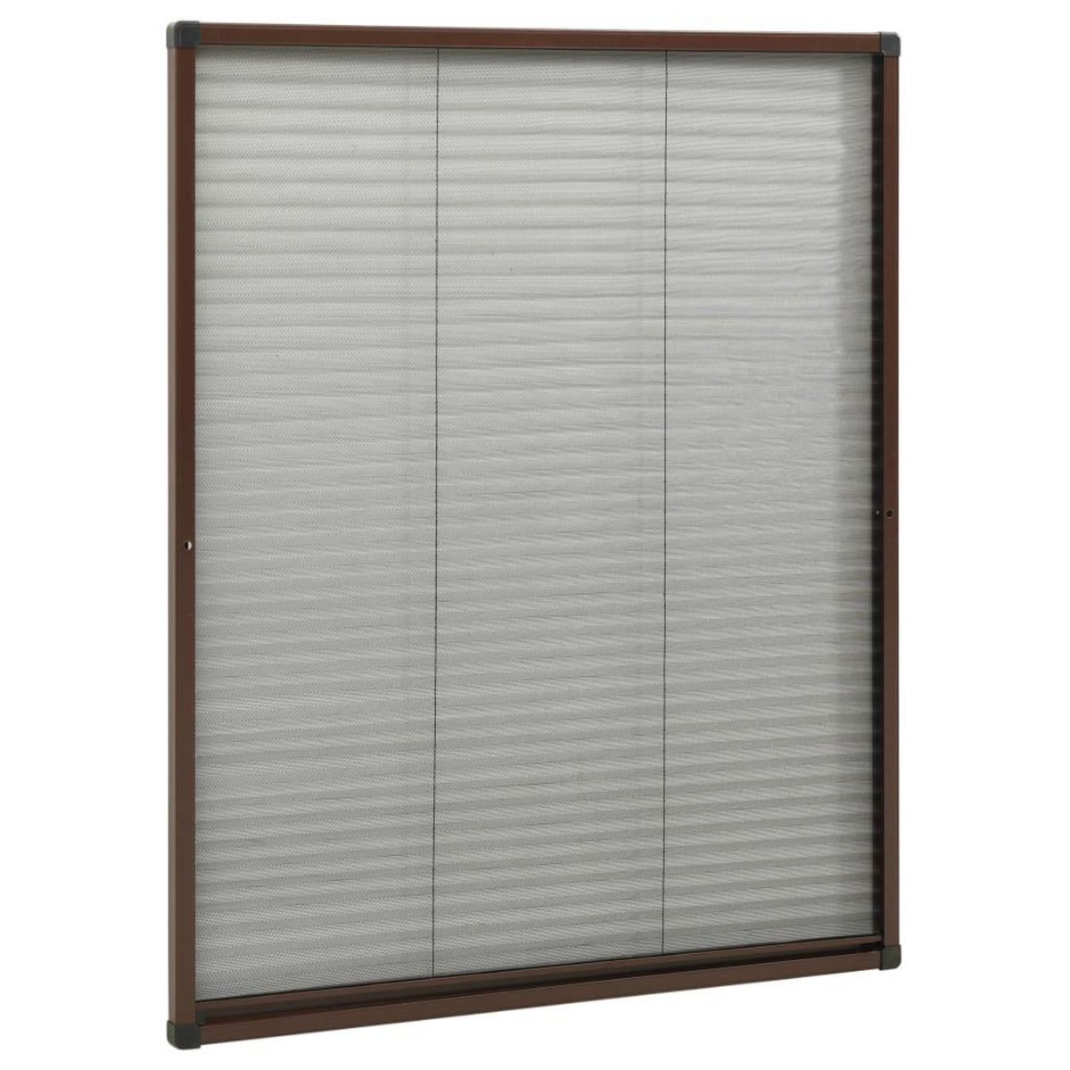 VIDAXL Moustiquaire plissee pour fenetre Aluminium Marron 60x80 cm