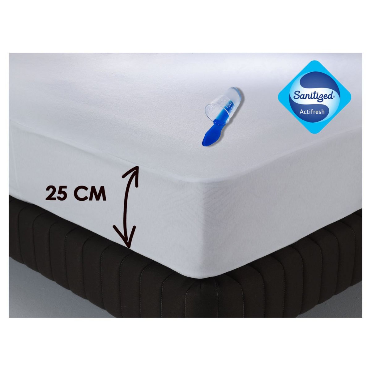 Protège matelas imperméable en éponge Anti acariens et antibactériens