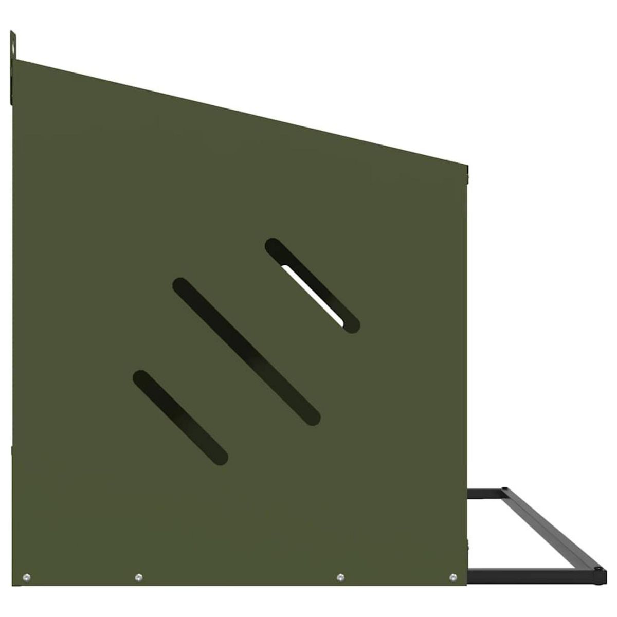 VIDAXL Nichoir a poules avec 3 compartiments vert olive metal