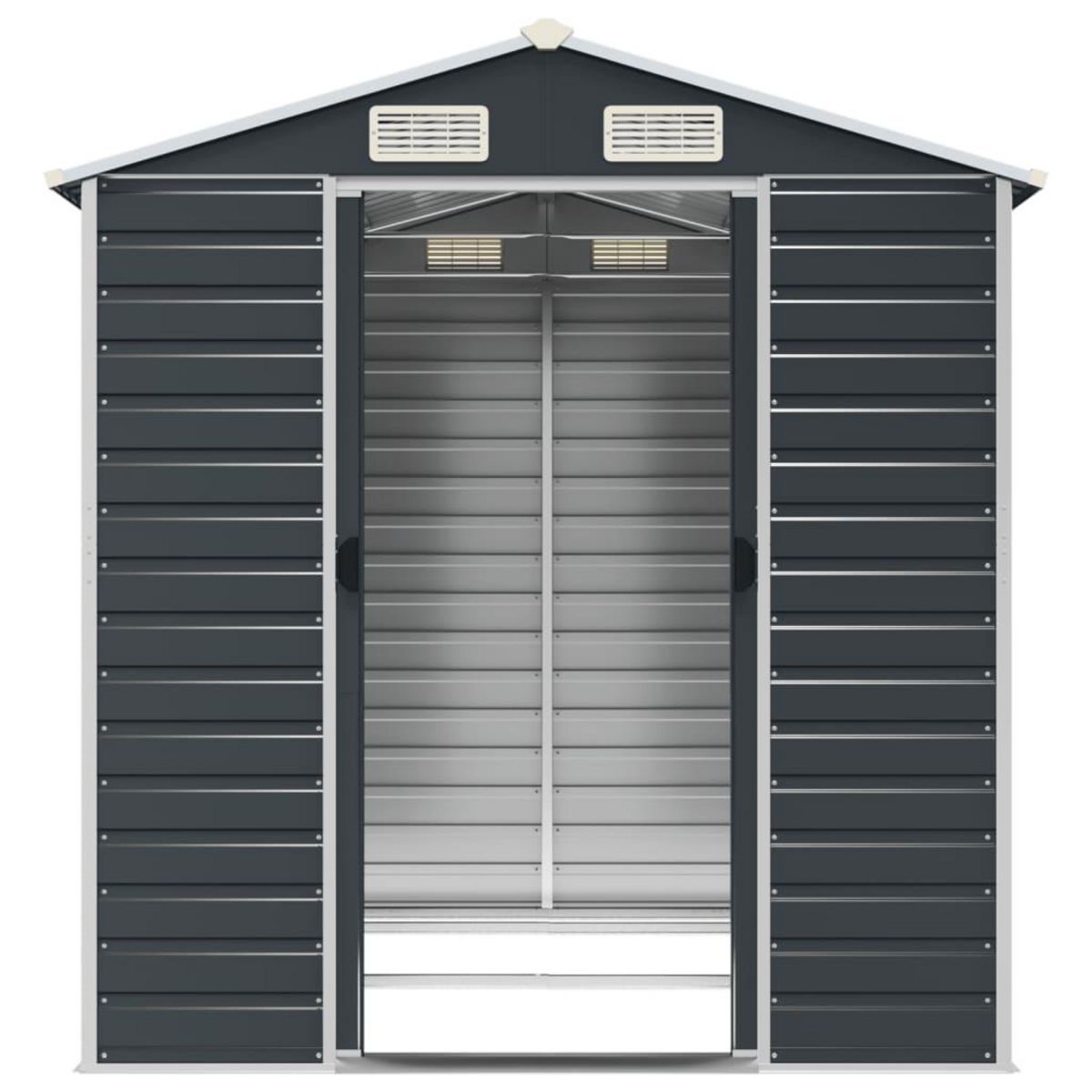 VIDAXL Abri de jardin anthracite 191x215x198 cm acier galvanise