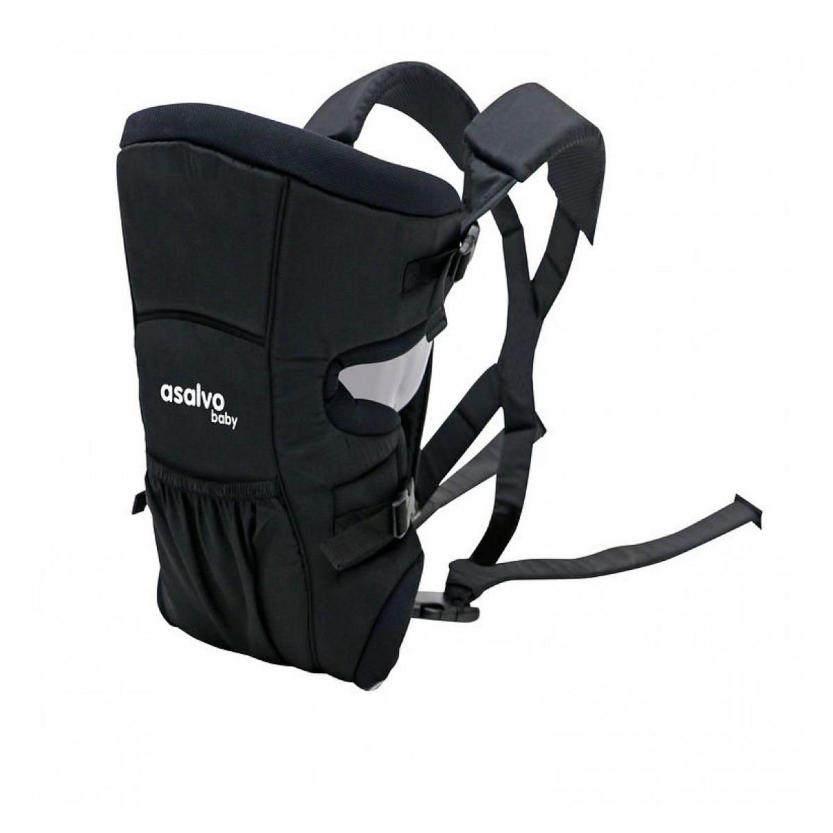 Asalvo Porte-bébé ergonomique noir - Édition 2020 pour un confort optimal