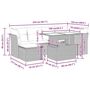 Voir la diapositive 6 : VIDAXL Salon de jardin avec coussins 7 pcs gris clair resine tressee