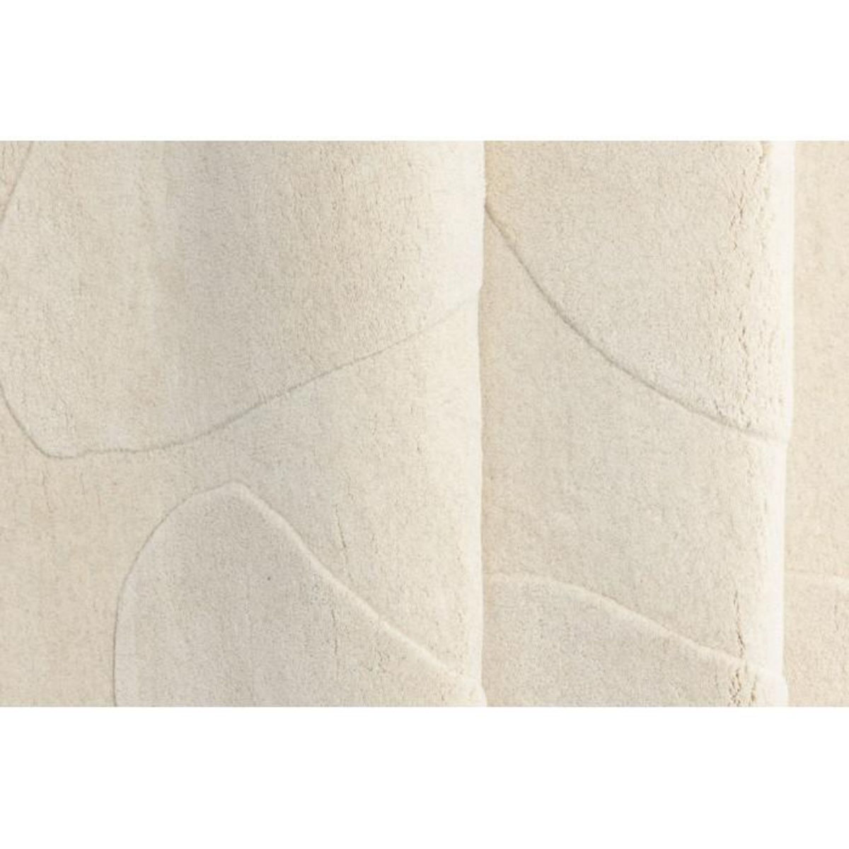 Paris Prix Tapis Déco Ovale en Laine  Enard  175x290cm Blanc