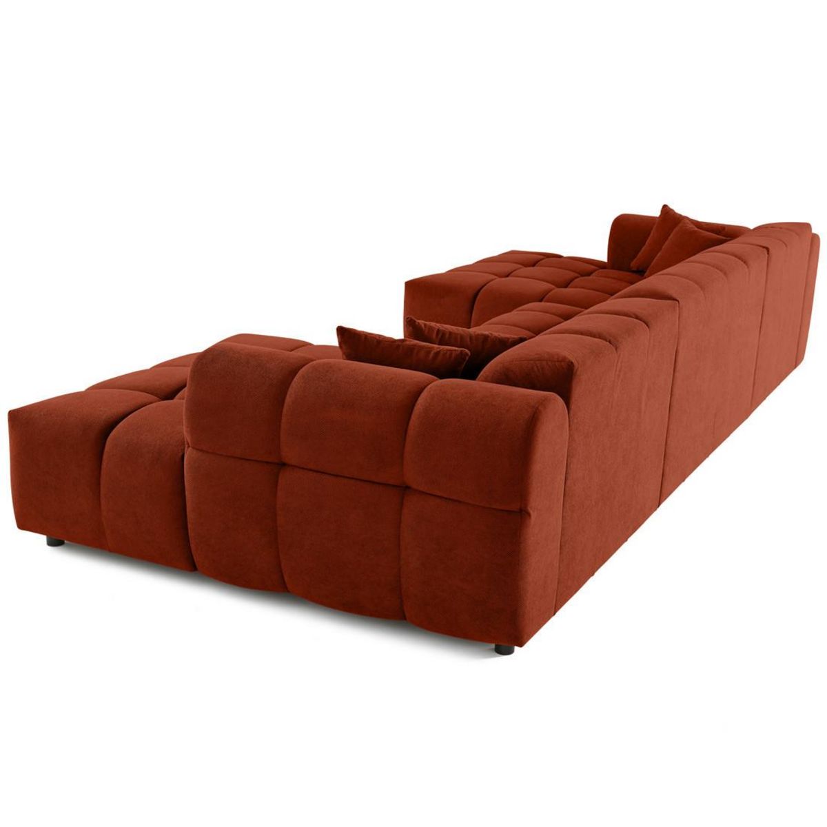 LISA DESIGN Ray - canapé panoramique en u 7 places en tissu texturé