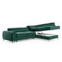 Voir la diapositive 5 : BEST MOBILIER Talisay - canapé d'angle droit - 5 places - convertible avec coffre - en velours