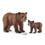 Voir la diapositive 1 : Schleich SCHLEICH - 42473 WILD LIFE Figurines d'Animaux Réalistes Maman grizzly avec ourson - Set de Jouets Animaux Durables