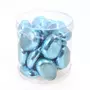 ATMOSPHERA Pierres de table décoratives brillantes - Rond - Bleu glacier