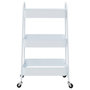 Voir la diapositive 4 : VIDAXL Chariot de rangement a 3 niveaux blanc 42x41,5x77 cm acier