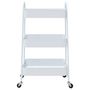 Voir la diapositive 4 : VIDAXL Chariot de rangement a 3 niveaux blanc 42x41,5x77 cm acier