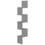 Voir la diapositive 3 : VIDAXL Etagere d'angle murale gris 19x19x123 cm bois d'ingenierie