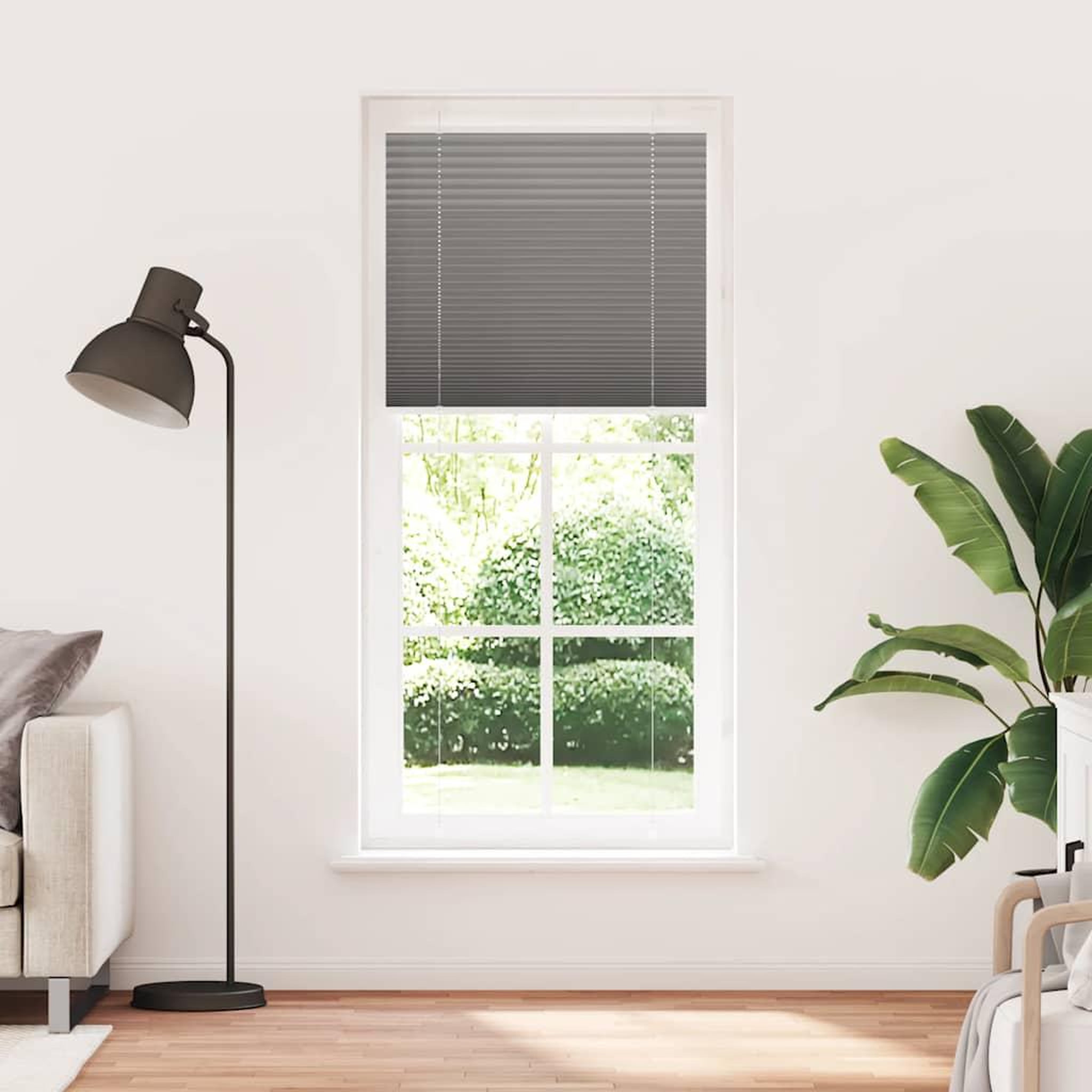 Voir la diapositive 2 : VIDAXL Store plisse anthracite 85x200 cm largeur du tissu 84,4 cm