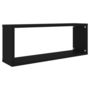 Voir la diapositive 4 : VIDAXL Etageres murales cube 2 pcs Noir 60x15x23 cm Bois d'ingenierie