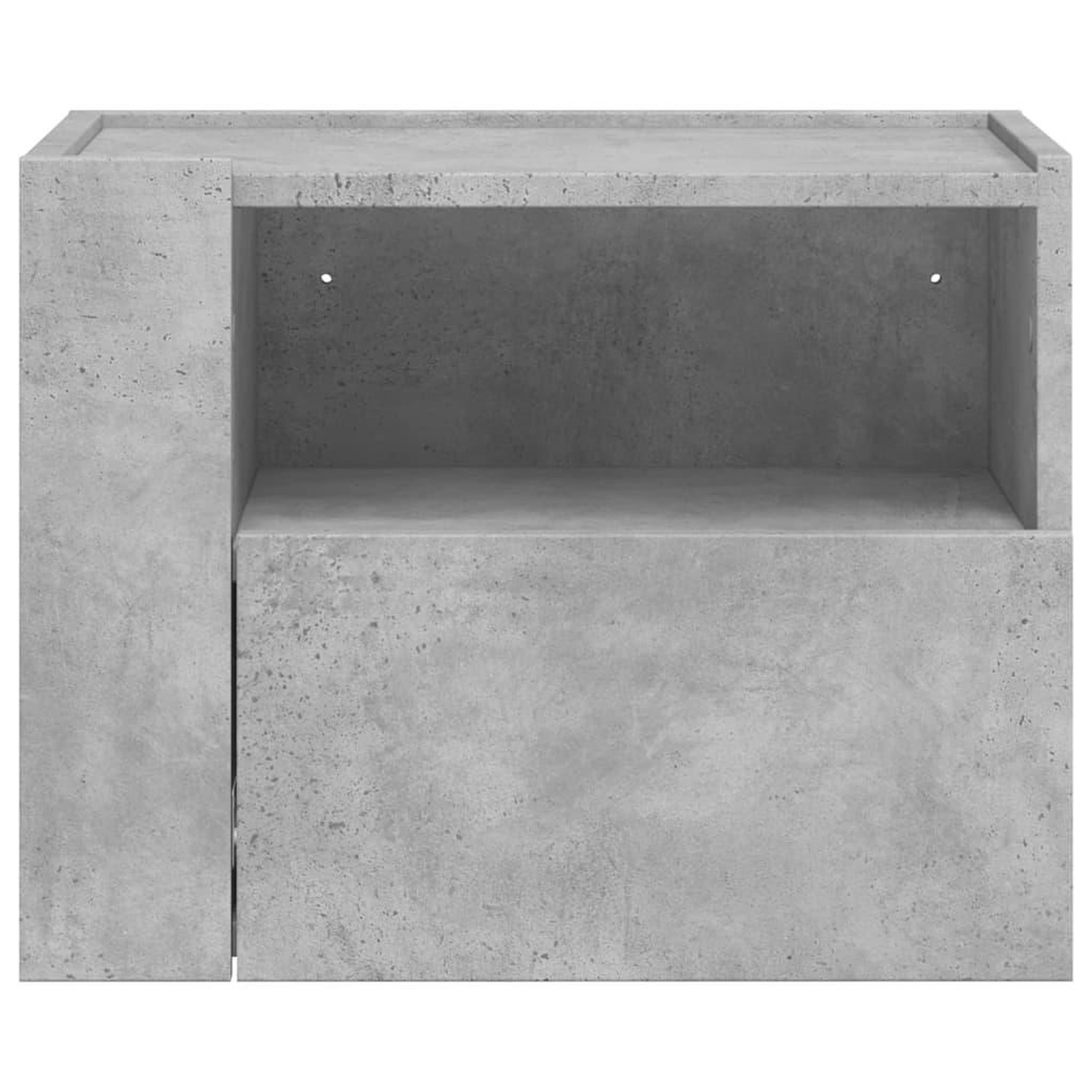 Voir la diapositive 4 : VIDAXL Tables de chevet murales 2 pcs gris beton 45x30x35 cm
