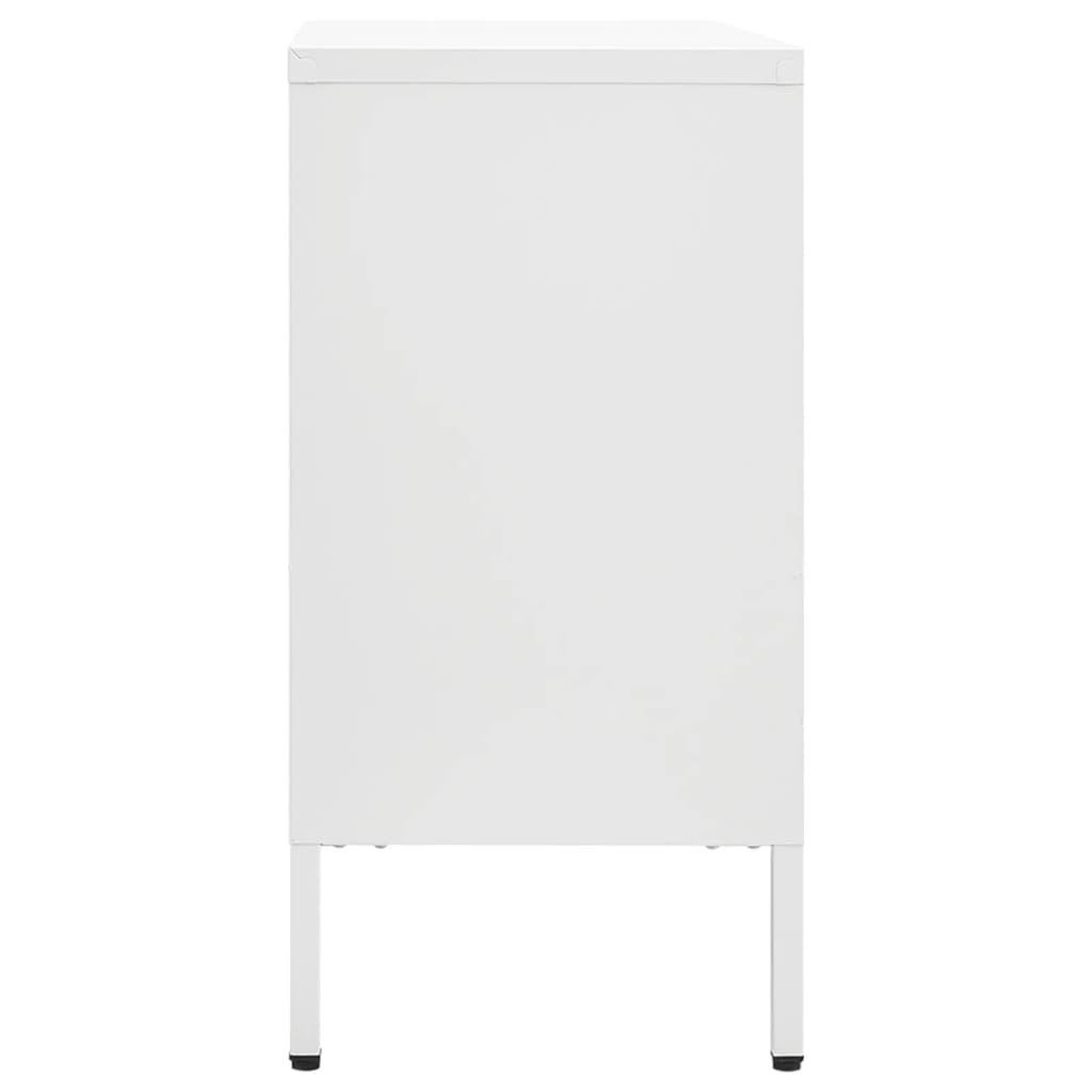 Voir la diapositive 4 : VIDAXL Buffet Blanc 105x35x70 cm Acier et verre trempe