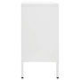 Voir la diapositive 4 : VIDAXL Buffet Blanc 105x35x70 cm Acier et verre trempe