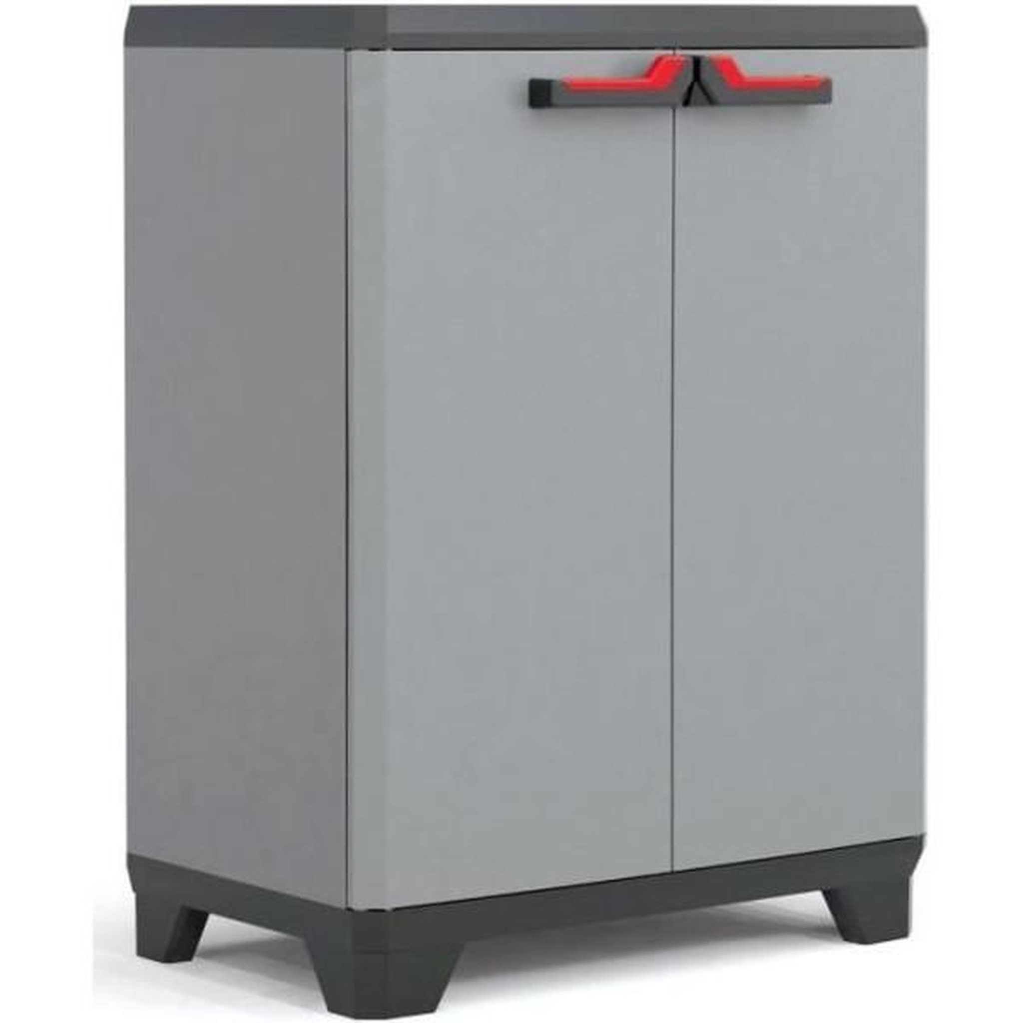 Keter Keter armoire de rangement basse stilo gris et noir 90 cm casier organisateur 434769