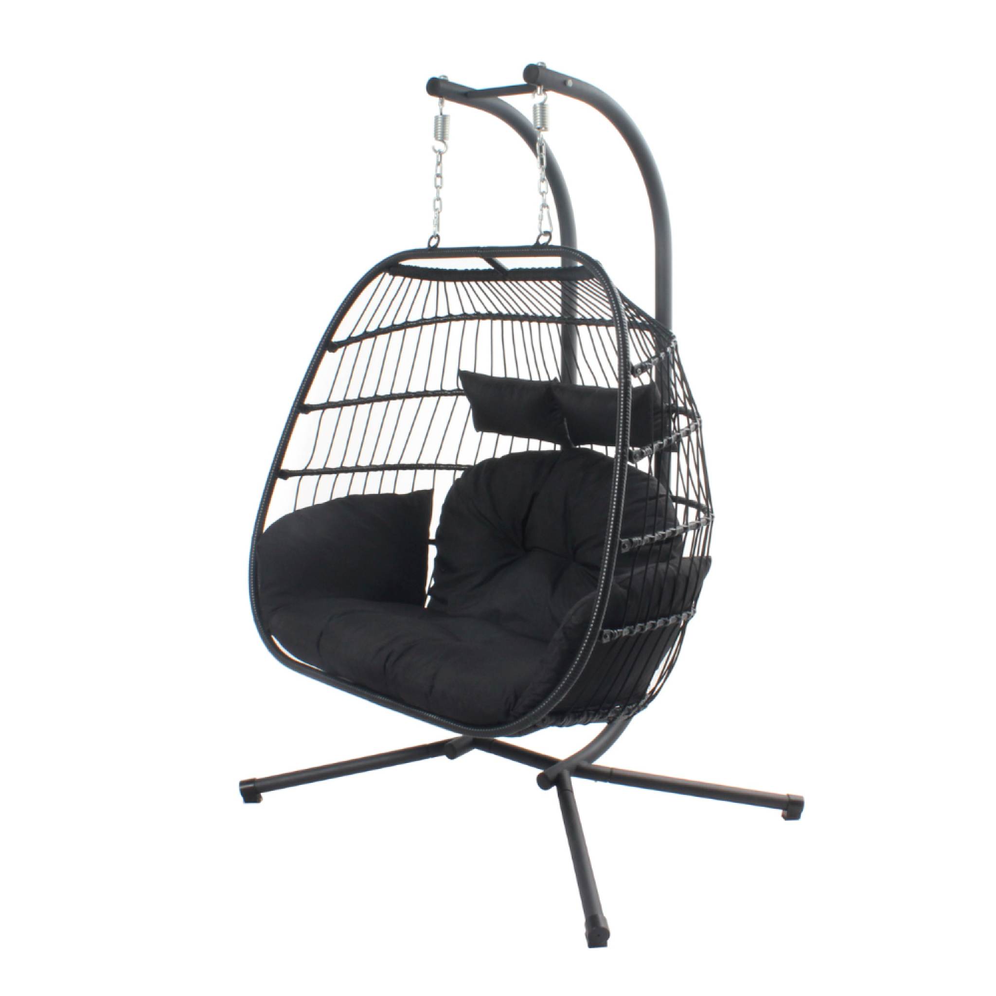 CONCEPT USINE Fauteuil suspendu 2 places noir faro