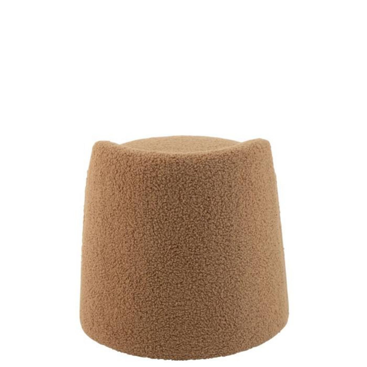 Paris Prix Pouf Design Bouclette  Teddy  40cm Camel
