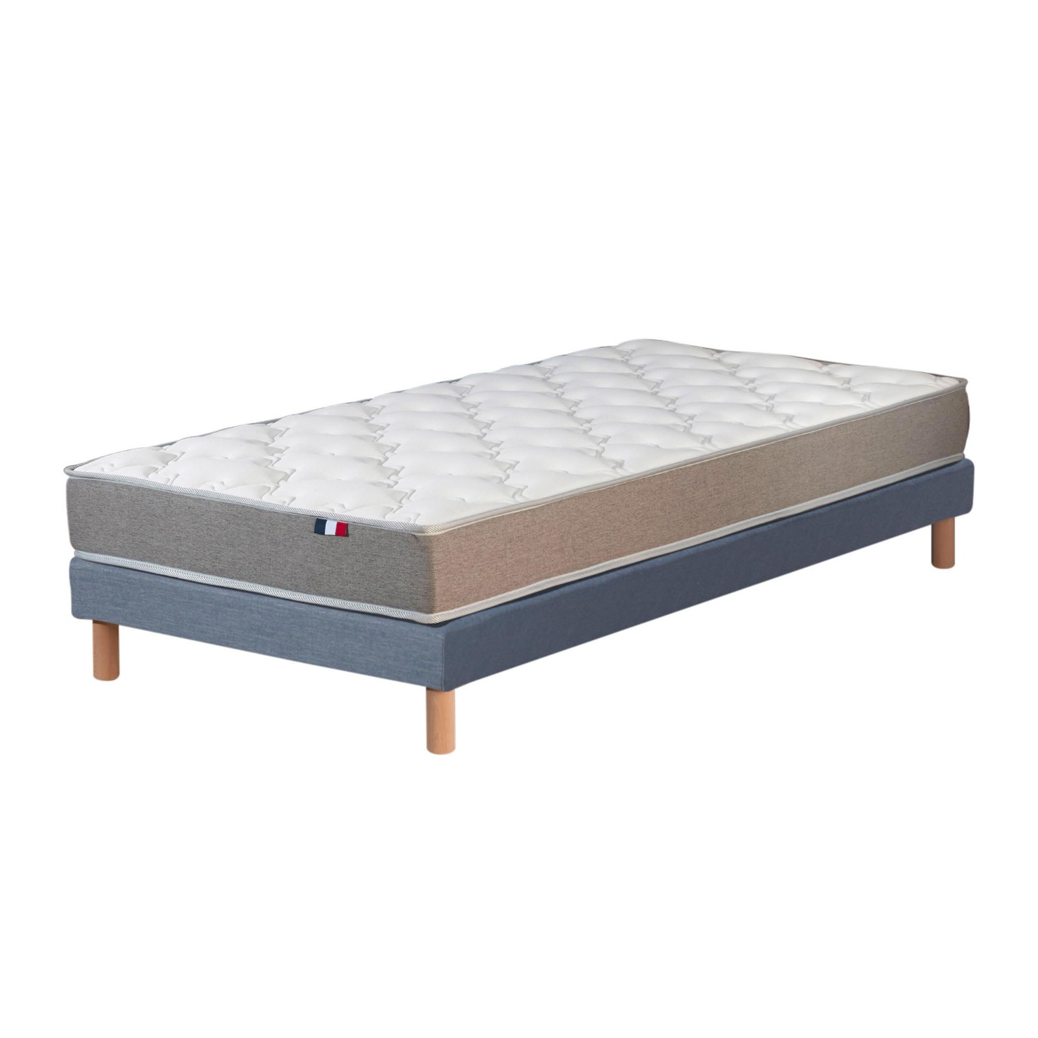 Voir la diapositive 4 : IDLITERIE Ensemble matelas mousse réversible STRATUS et sommier - confort français