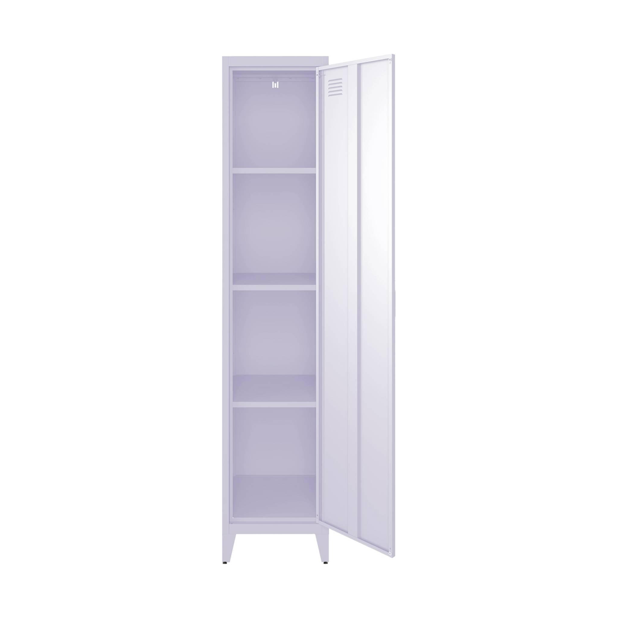 Voir la diapositive 6 : SWEEEK Armoire chambre industrielle métal, 4 espaces de rangement
