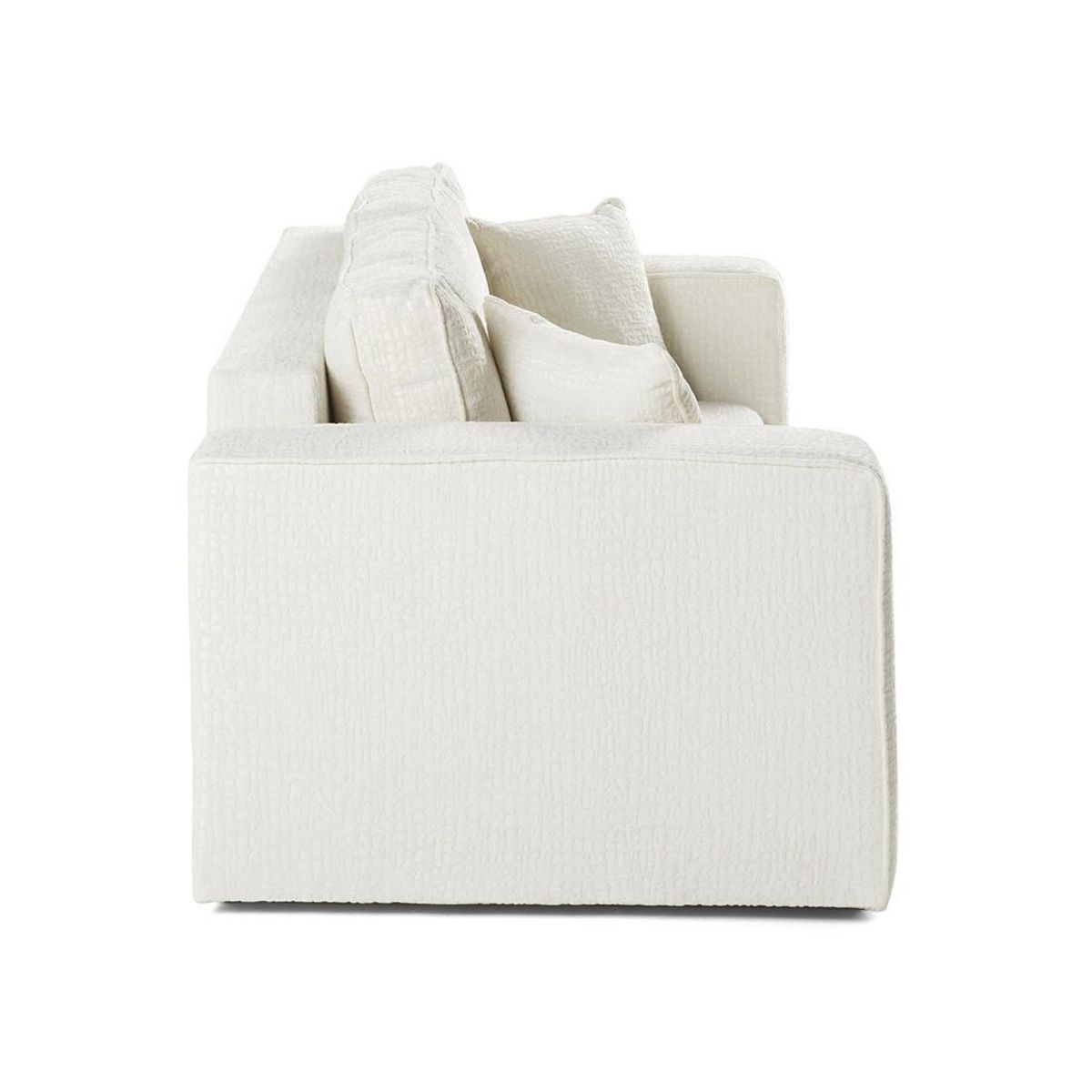 BEST MOBILIER Topaze - canapé droit 2 places - en tissu velours relief