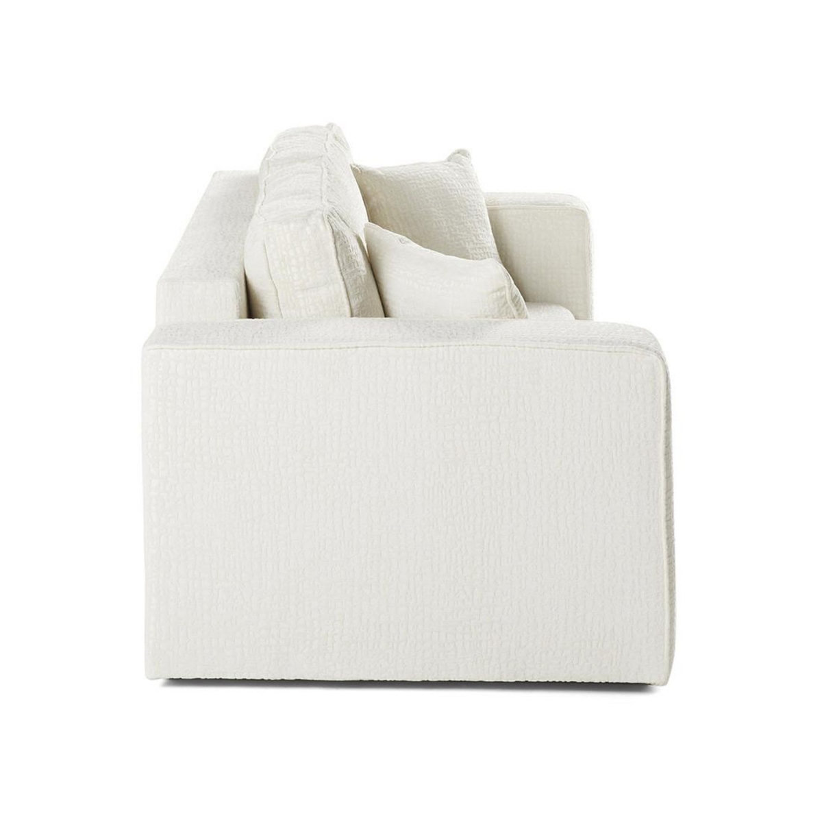 BEST MOBILIER Topaze - canapé droit 2 places - en tissu velours relief