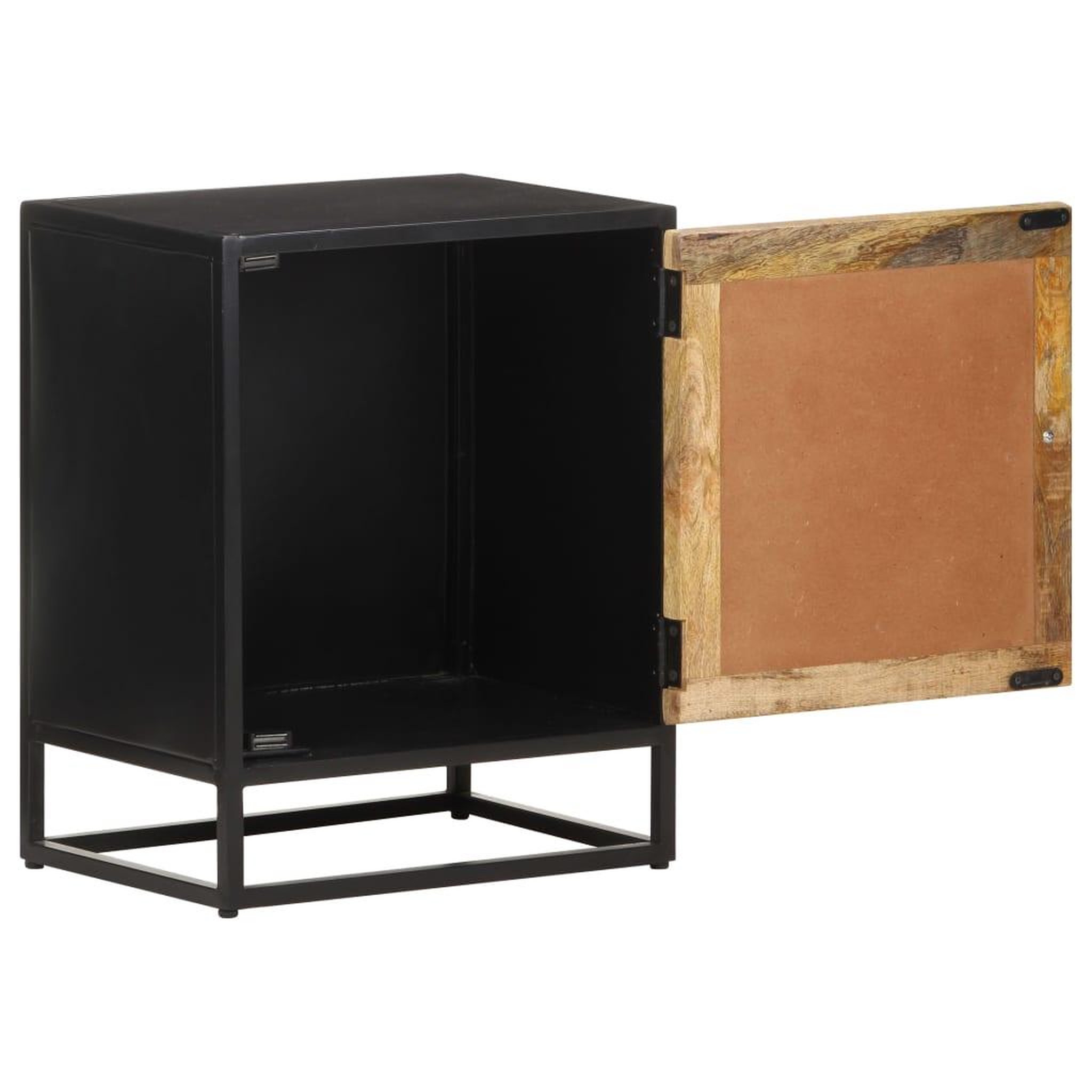 Voir la diapositive 3 : VIDAXL Table de chevet 40x30x50 cm bois de manguier brut