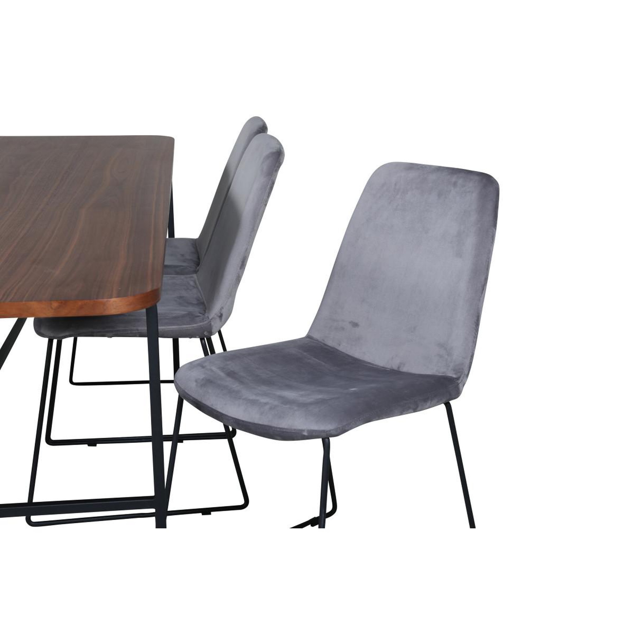 Voir la diapositive 5 : Paris Prix Ensemble table à manger & 6 chaises  uno & muce  200cm gris & marron