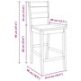 Voir la diapositive 6 : VIDAXL Tabourets de bar 2 pcs blanc bois massif d'hevea