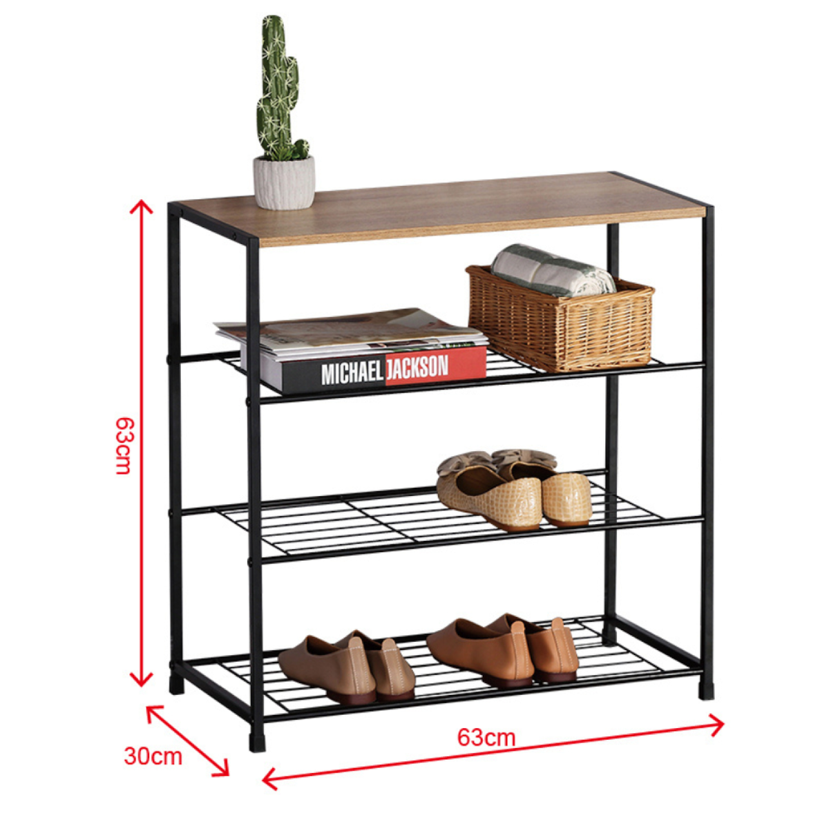 CONCEPT USINE Meuble à chaussures 63x30cm chêne BOTTI