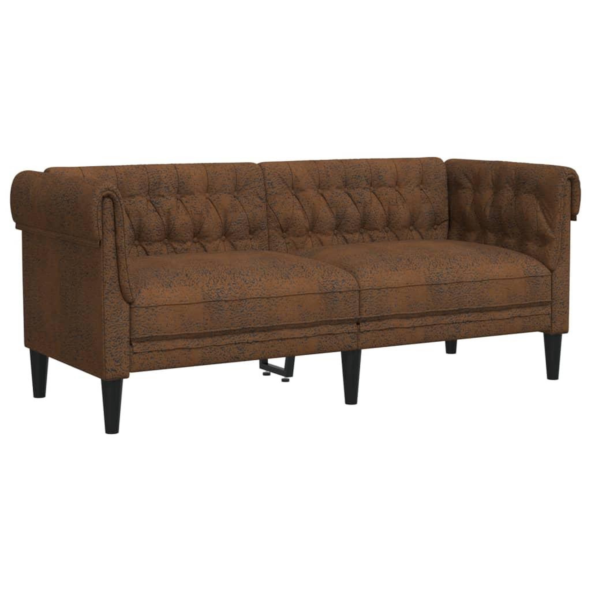 Voir la diapositive 4 : VIDAXL Ensemble de canapes 2 pcs marron tissu