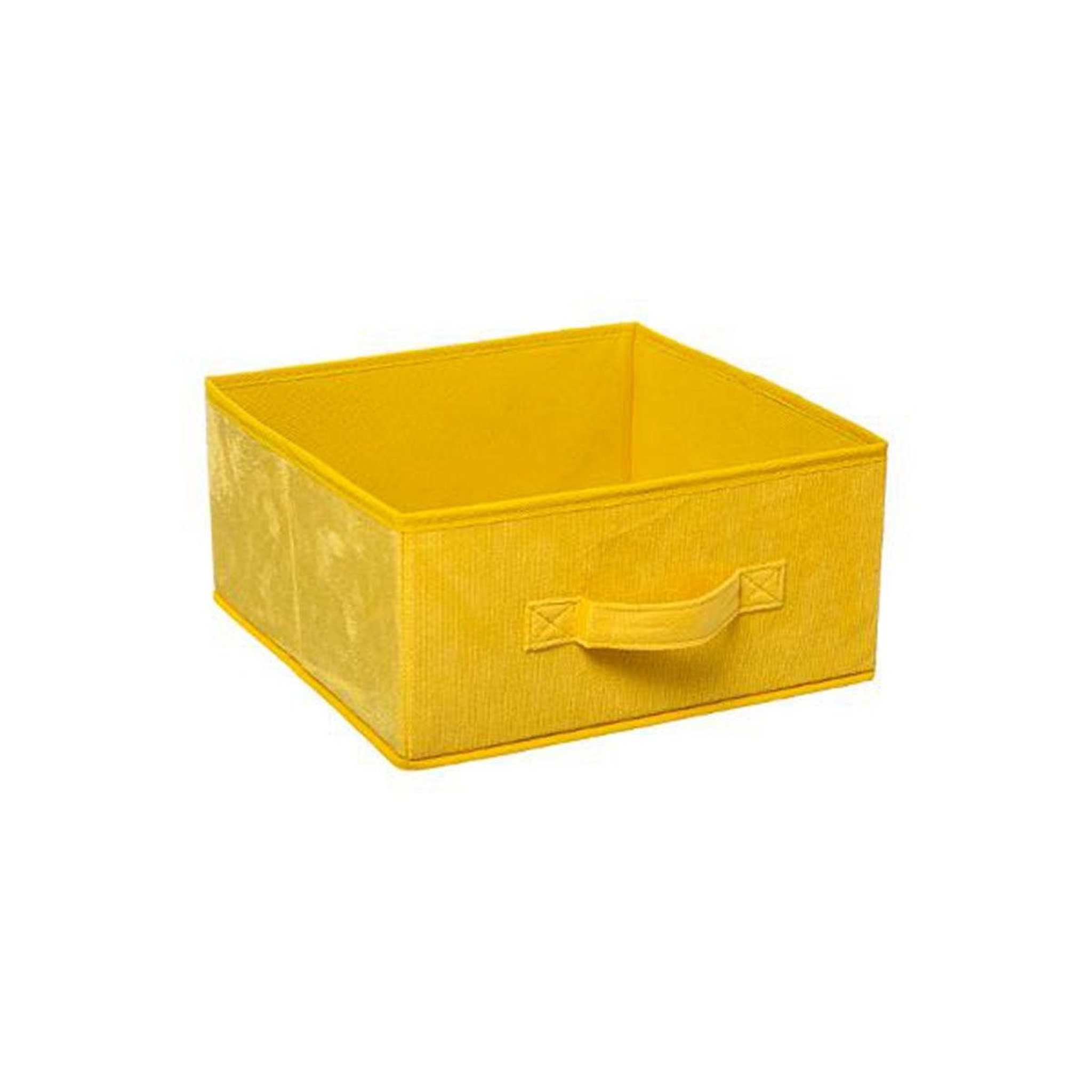 Voir la diapositive 1 : FIVE Boîte de rangement velours  mix n'modul  31x31cm jaune