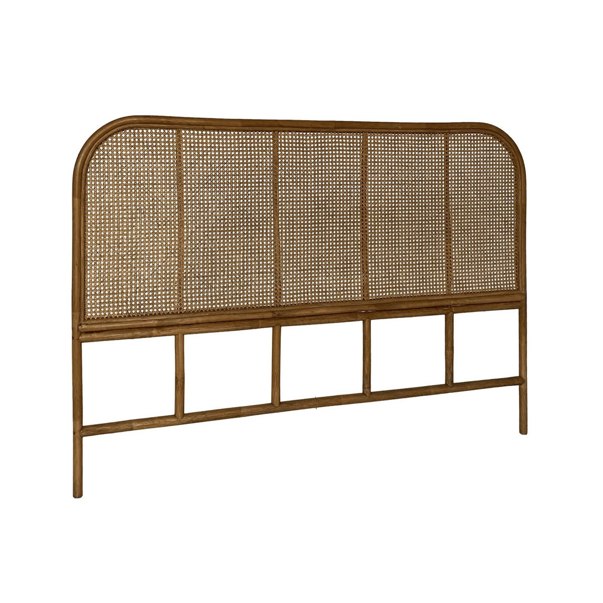 SWEEEK Tête de lit en rotin foncé et cannage, Sumatra