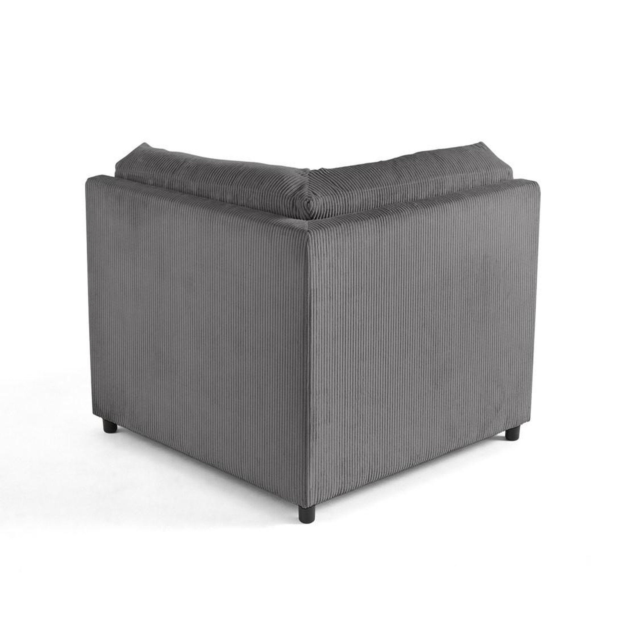 Voir la diapositive 4 : BEST MOBILIER Garance - module d'assise d'angle réversible - en velours côtelé