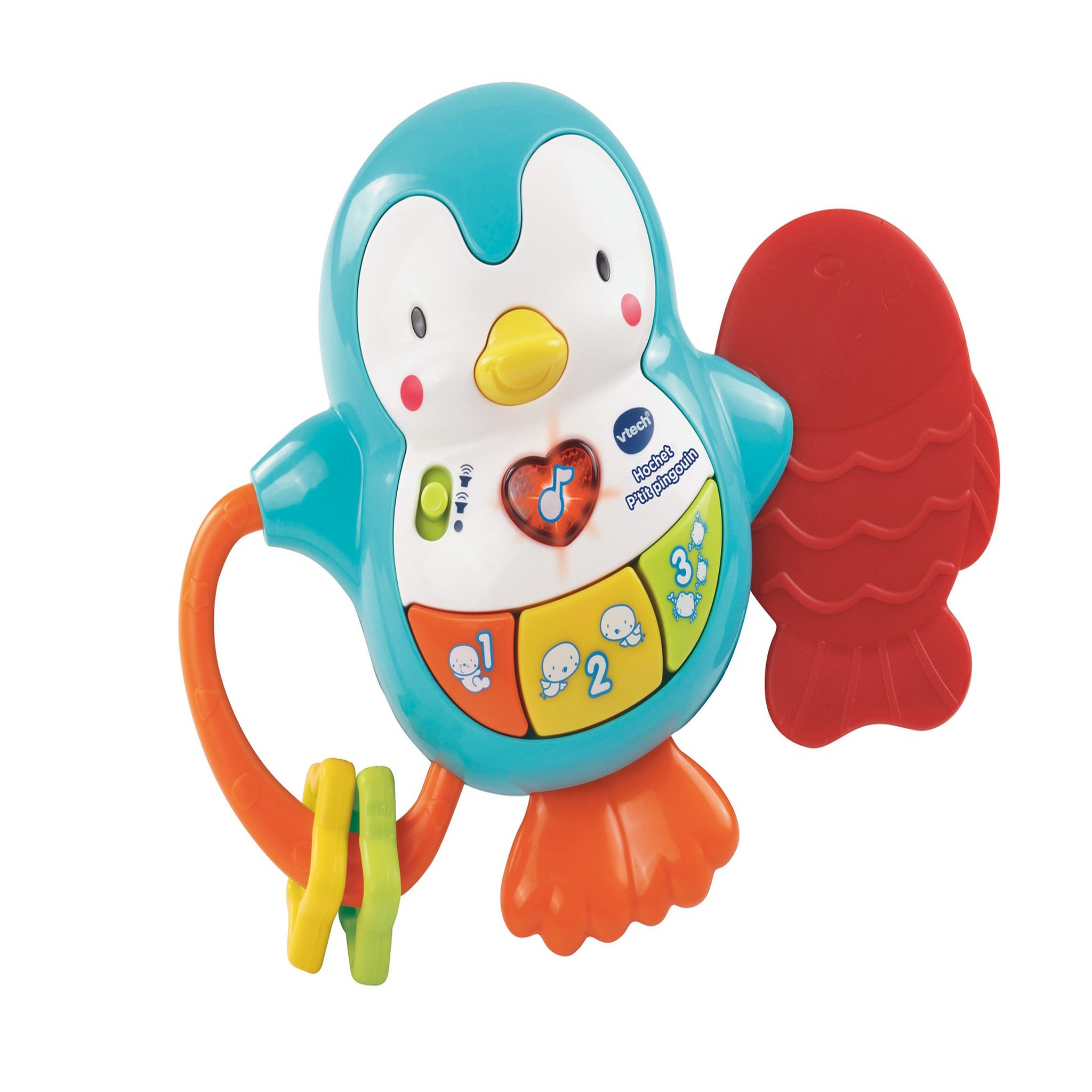 Voir la diapositive 1 : VTECH Hochet P'tit Pingouin interactif 