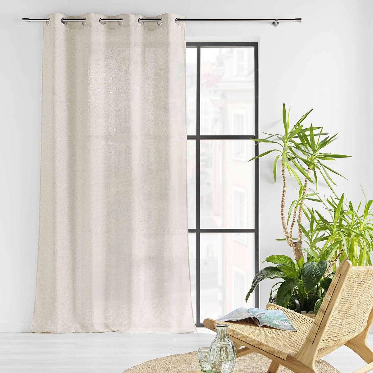 Douceur d'Intérieur Voilage effet lainage Devoluy grande hauteur