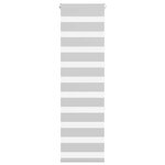 VIDAXL Store zebre gris clair largeur du tissu 45,9 cm polyester