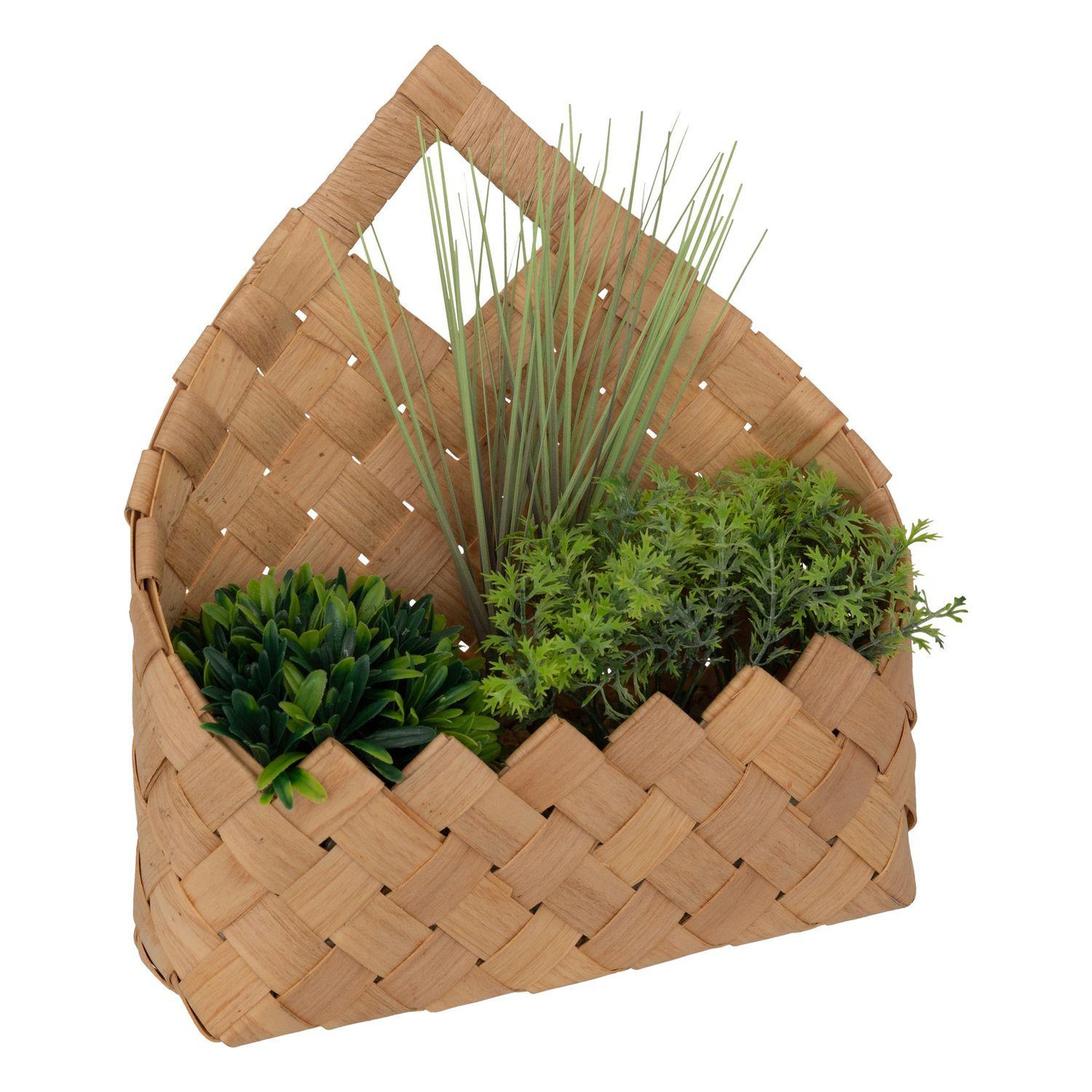 ATMOSPHERA Plante artificielle suspendue avec panier en fibre de bambou jika