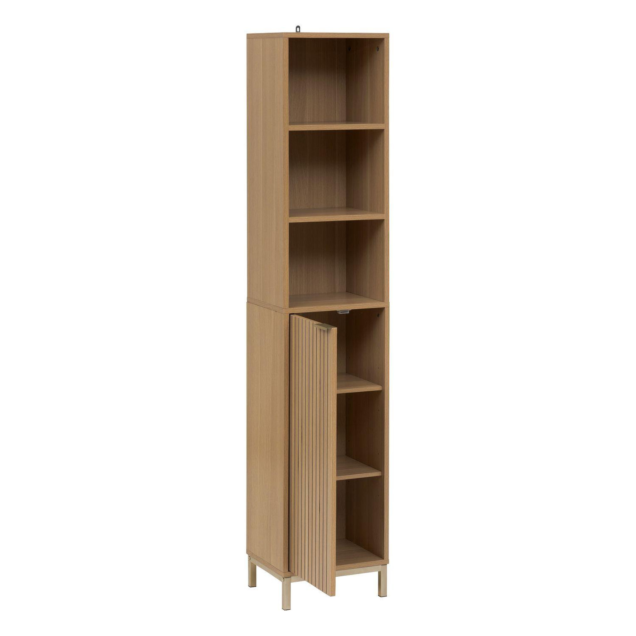 Voir la diapositive 4 : FIVE Colonne 1 porte et 3 niches en bois tasso - beige