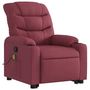 Voir la diapositive 4 : VIDAXL Fauteuil inclinable de massage Rouge bordeaux Tissu