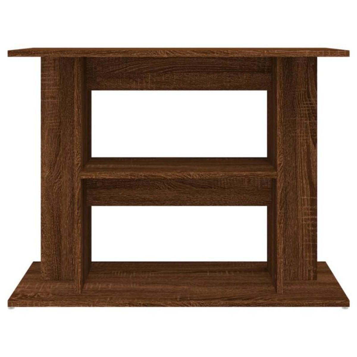 VIDAXL Support pour aquarium chêne marron 80x35x60cm bois d ingénierie