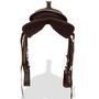 Voir la diapositive 5 : VIDAXL Selle, bridon et col de poitrine Cuir véritable 13 po Marron