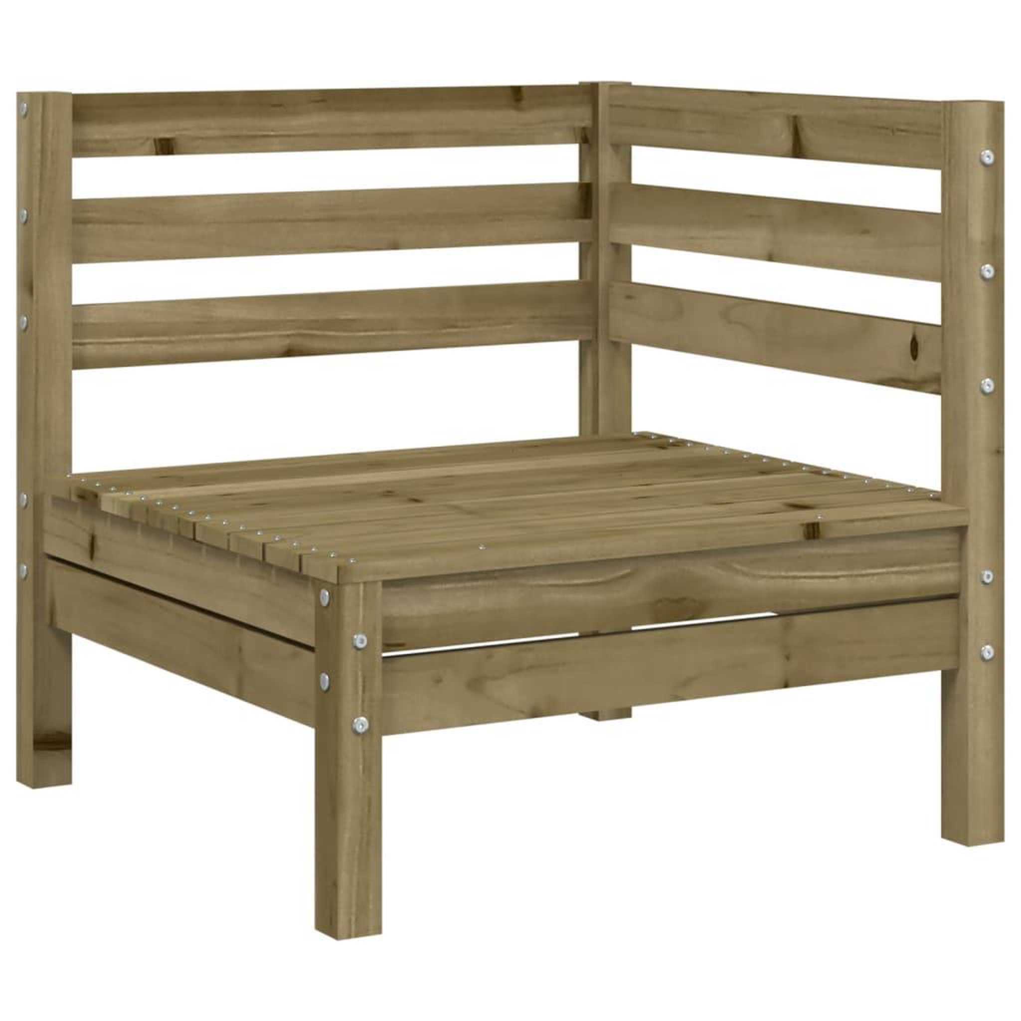 Voir la diapositive 5 : VIDAXL Canape de jardin 3 places bois de pin impregne