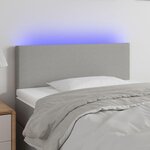 VIDAXL Tete de lit a LED Gris clair 90x5x78/88 cm Tissu