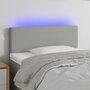 Voir la diapositive 1 : VIDAXL Tete de lit a LED Gris clair 90x5x78/88 cm Tissu