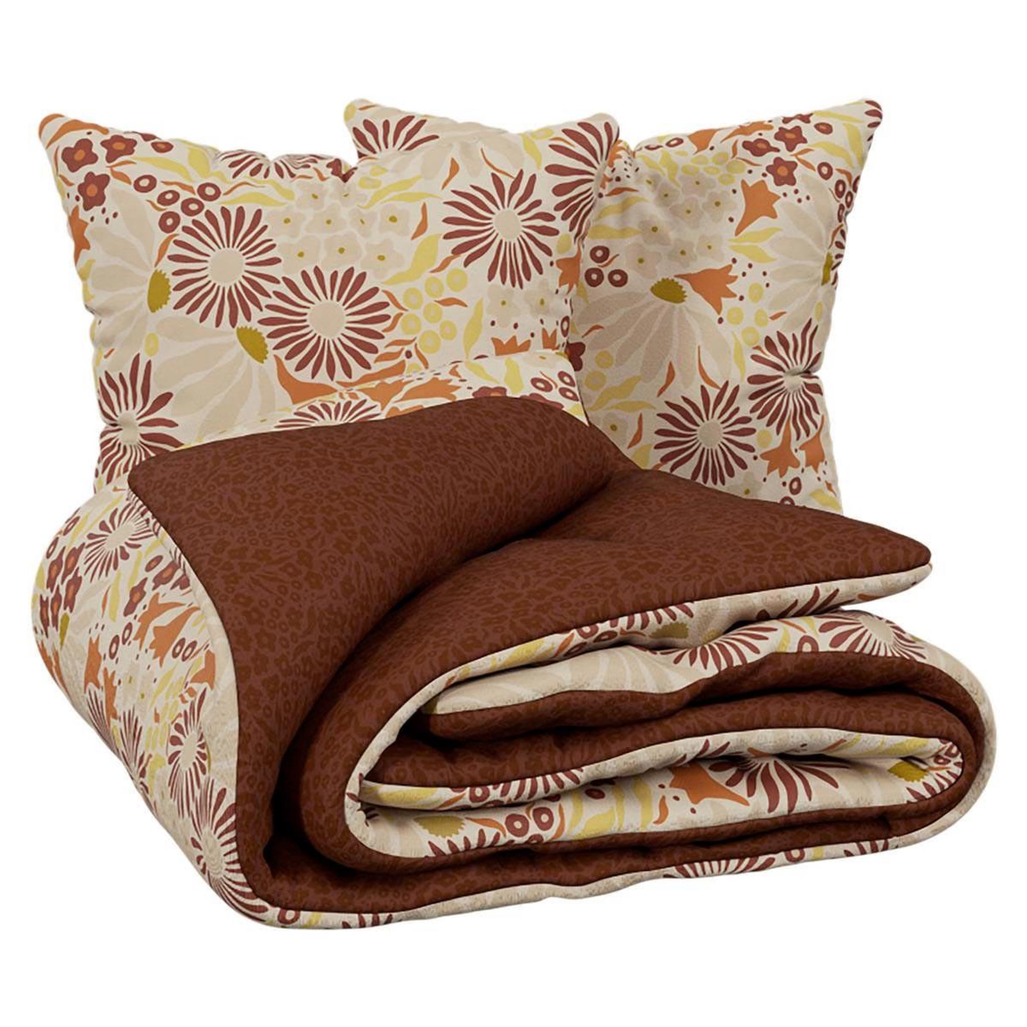 Voir la diapositive 4 : ATMOSPHERA Parure de lit 3 pièces  daisie  240x220cm multicolore
