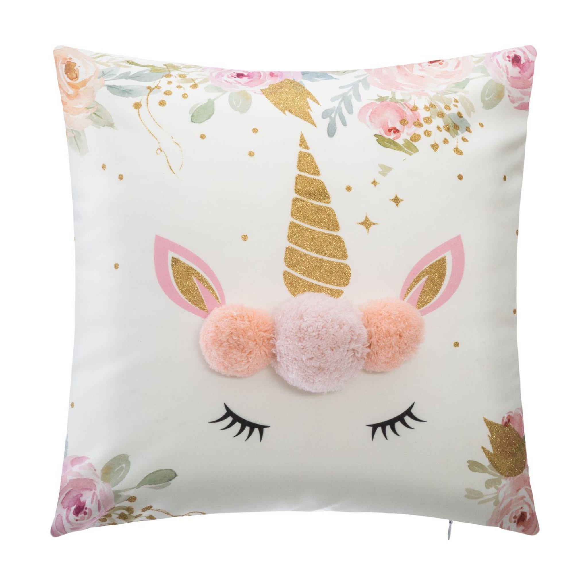Atmosphera Kids Coussin enfant licorne bohème - blanc