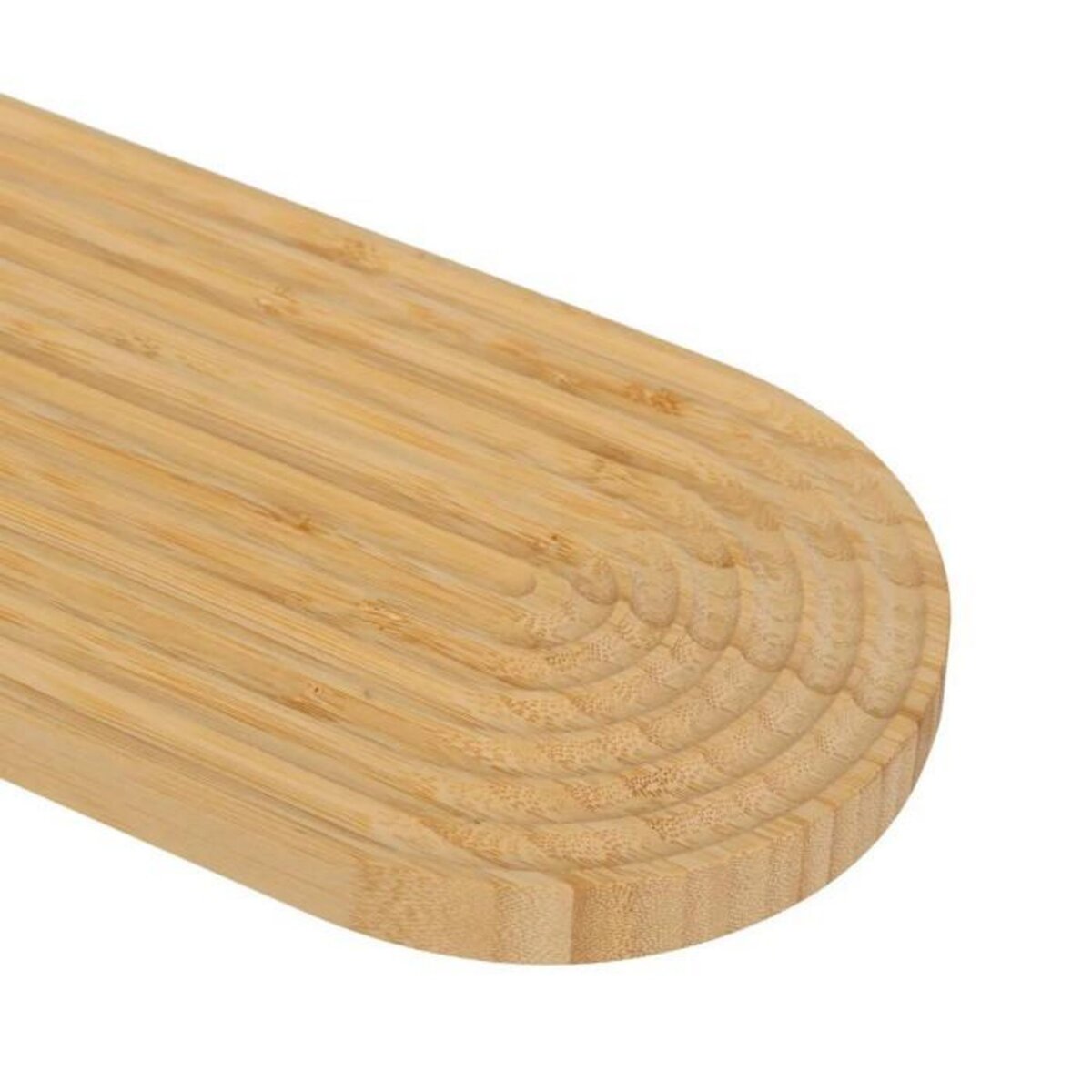 FIVE Planche à Découper Ovale en Bambou  Rainuré  60cm Naturel
